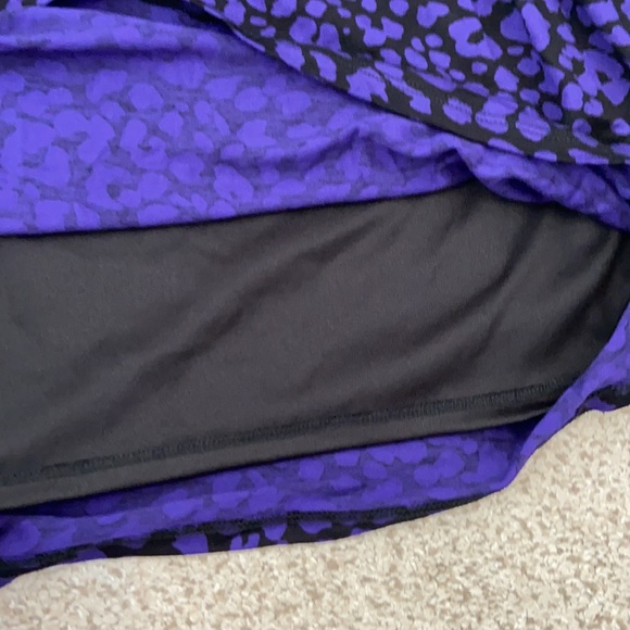 LOFT Purple & Black Animal Print Dress, XS - Picture 7 of 13